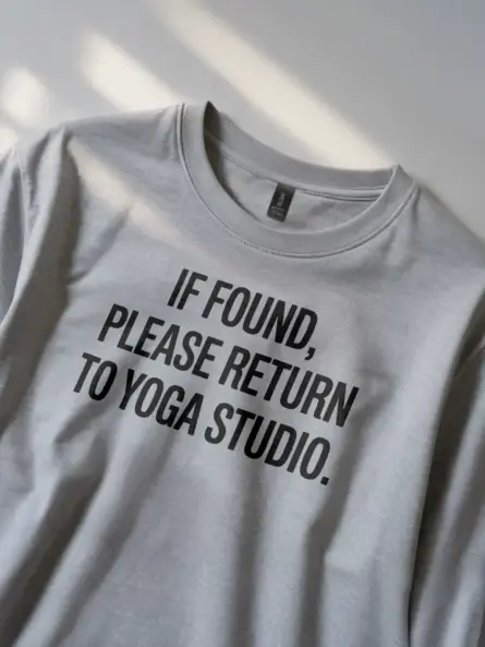 Funny Yoga Studio Shirt – Bold Minimalist Tee with Self-Care Humor - Image 2
