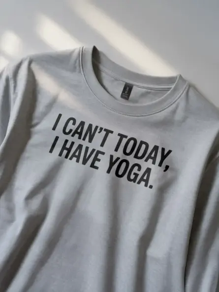 Funny Yoga T-Shirt – Minimalist “I Can’t Today I Have Yoga” Tee - Image 2