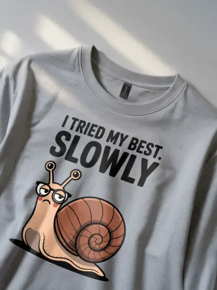 Snail Shirt – Funny Introvert Graphic Tee with Minimalist Vibes - Image 2