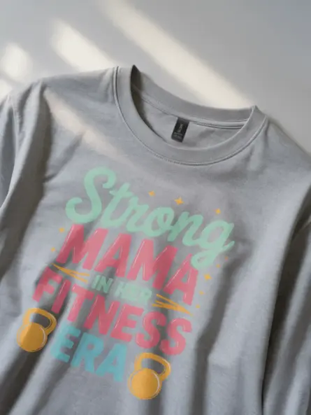 Strong Mama Fitness Era T-Shirt for Postpartum & Fit Moms - Image 3