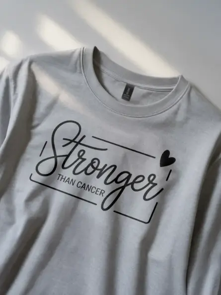 Stronger Than Cancer Shirt – Minimalist Motivation Tee - Image 2