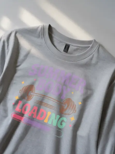 Summer Body Loading T-Shirt – Retro Gym Graphic Tee - Image 3
