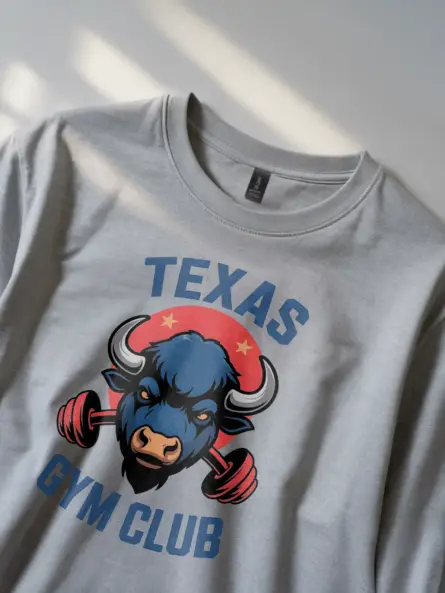 Bold Texas Gym Club T-Shirt – Buffalo Logo Workout Apparel - Image 4