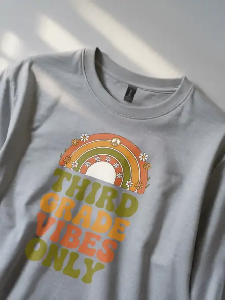 Groovy Third Grade Vibes Shirt – Retro Teacher Tee - Image 2
