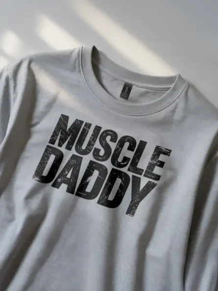 Vintage Muscle Daddy Gym T-Shirt - Image 3