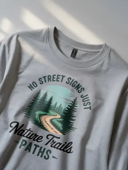 Vintage Nature Trail T-Shirt for Outdoor Explorers - Image 2