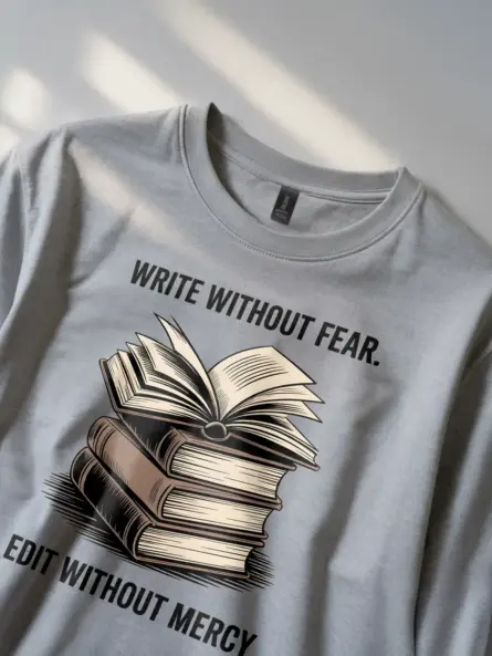 Timeless Vintage Writer T-Shirt – Bold Quote for Authors & Editors - Image 2