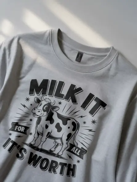grey lifestyle view milk it for all its worth shirt pun lover gift