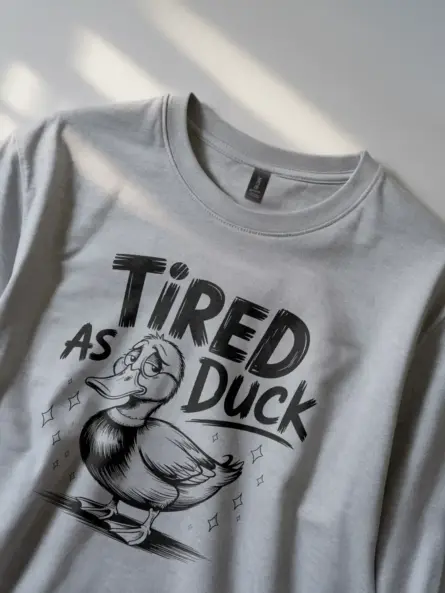 Lifestyle grey Tired As Duck Shirt tired as duck shirt
