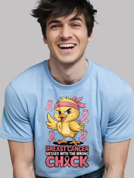 Breast Cancer Messed with the Wrong Chick Shirt – Bold Funny Survivor Tee - Image 6