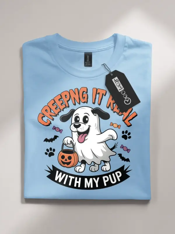 creeping it real dog halloween t-shirt