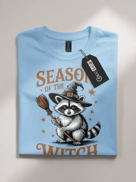 Charming Witchcore Raccoon T-Shirt – Season of the Witch Fall Tee - Image 4