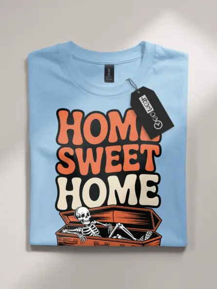 coffin skeleton homebody t-shirt