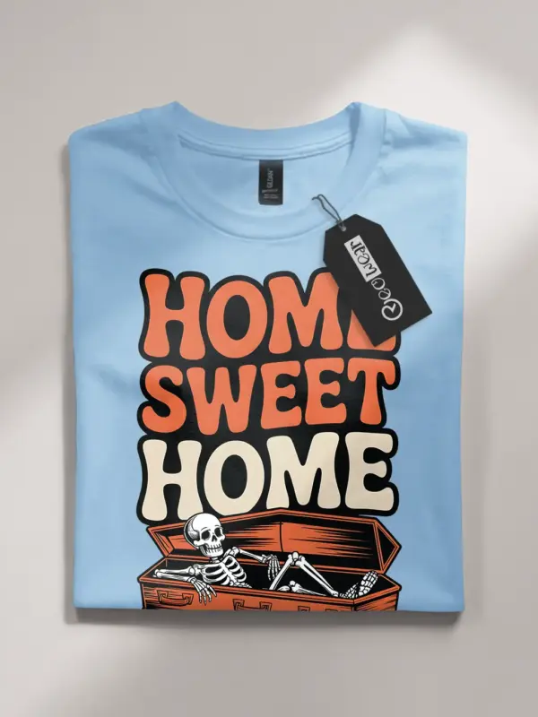 coffin skeleton homebody t-shirt
