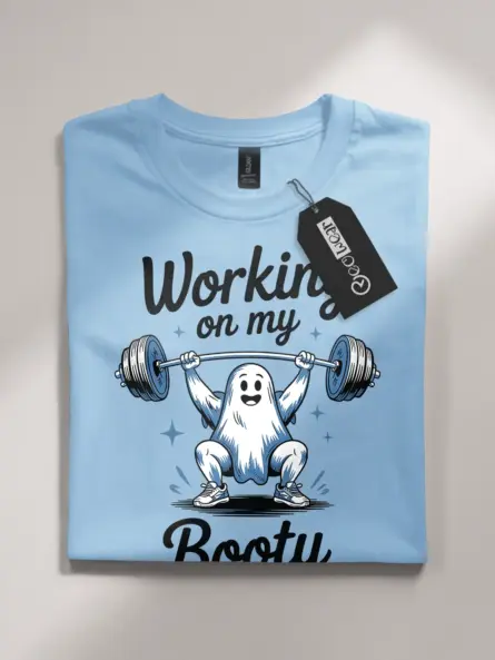 Funny Ghost Workout T-Shirt Working On My Booty - Image 8