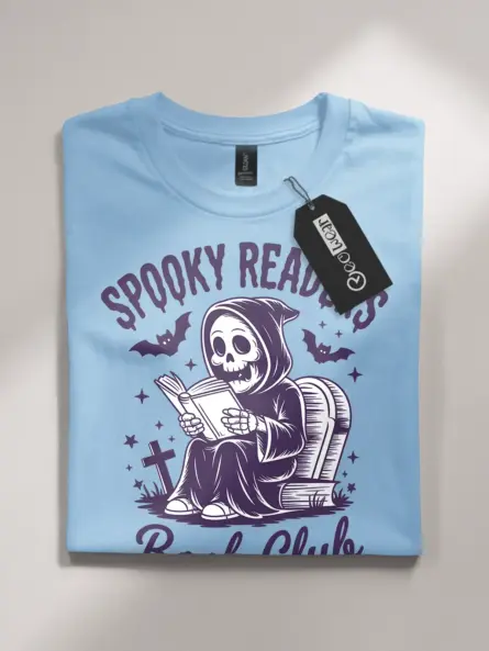 Grim Reaper Book Club Shirt – Spooky Readers Tee - Image 4