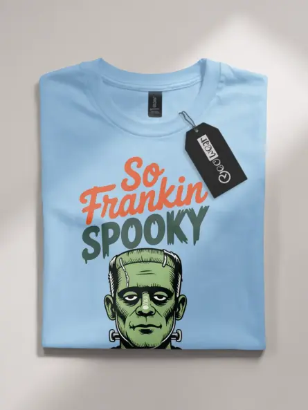Hilarious Retro Frankenstein Spooky T-Shirt – So Frankin’ Funny Halloween Tee - Image 4