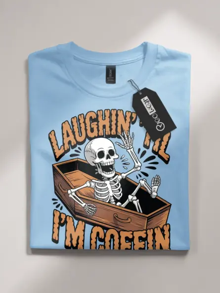 funny skeleton coffin t-shirt