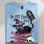 witchy cat fantasy t-shirt