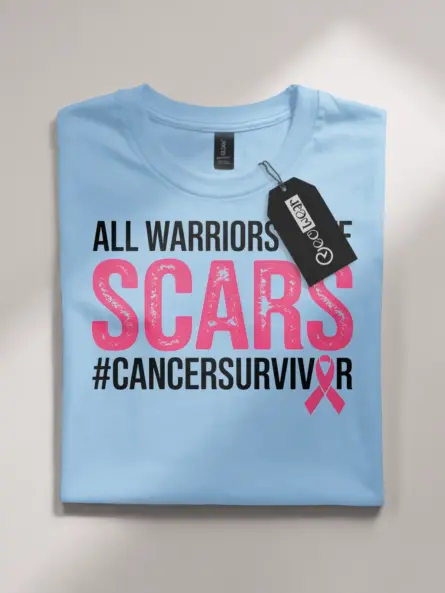 All Warriors Have Scars Shirt – Empowering Cancer Survivor Tee - Image 7
