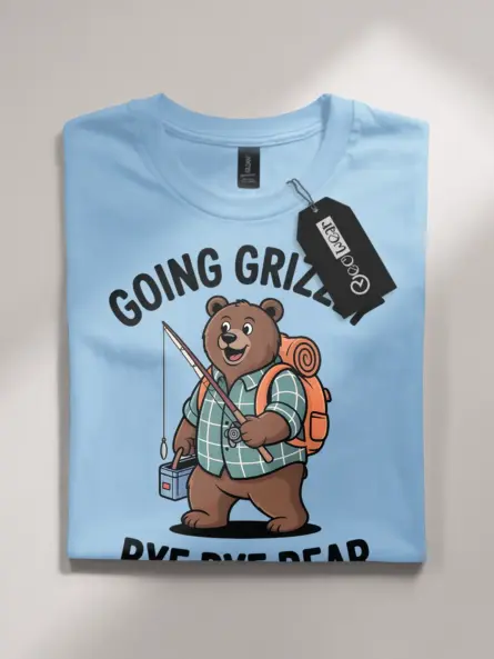 Funny Bear Fishing Shirt – Hilarious Outdoor Camping Tee - Image 4
