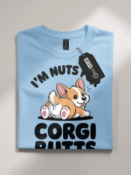 Corgi Butt T Shirt Hilarious Cartoon Dog Lover Gift Tee - Image 4