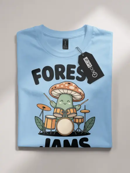 Cottagecore Mushroom T-Shirt Forest Jams Design - Image 4