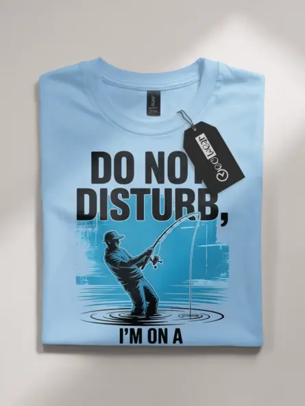 Funny Fishing Shirt – Do Not Disturb Graphic Tee for Rugged Weekend Anglers - Image 4