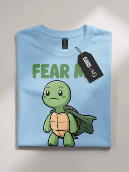 Funny Turtle T-Shirt – Fear Me I Am Fast Graphic Tee - Image 4