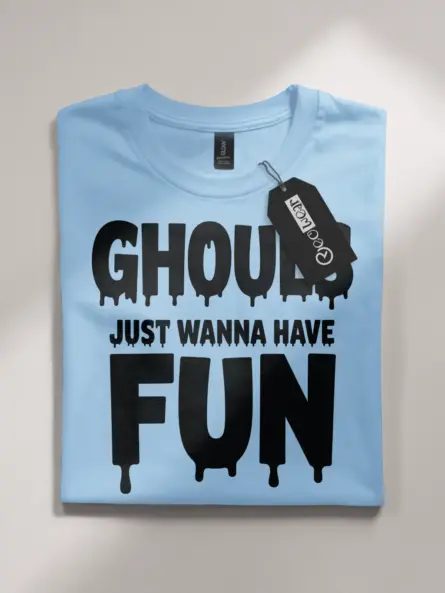 Ghouls Just Wanna Have Fun Shirt – Retro Dripping Text Halloween Tee for Partygoers - Image 4