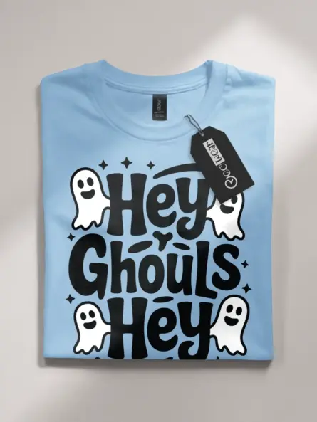 Hey Ghouls Shirt – Playful Halloween Tee with Cute Ghosts for Girls & Teens - Image 10