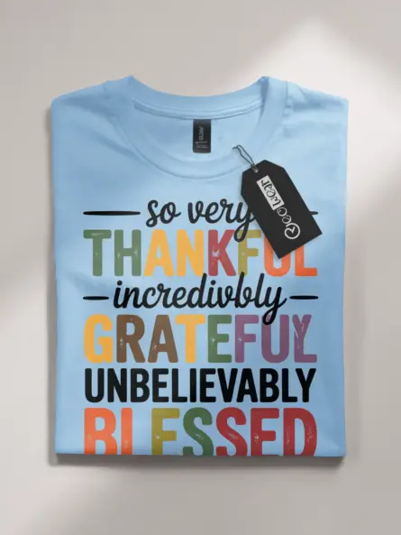Thankful Grateful Blessed T-Shirt – Faithful Fall Tee for Women - Image 4