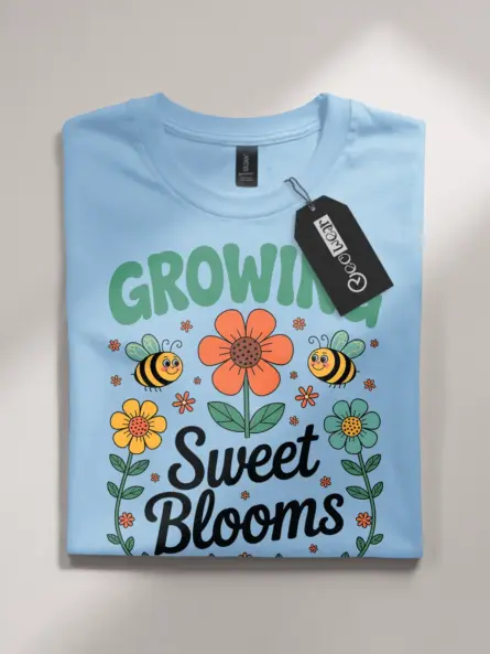 Whimsical Flower T-Shirt for Kids – Growing Sweet Blooms Design - Image 4