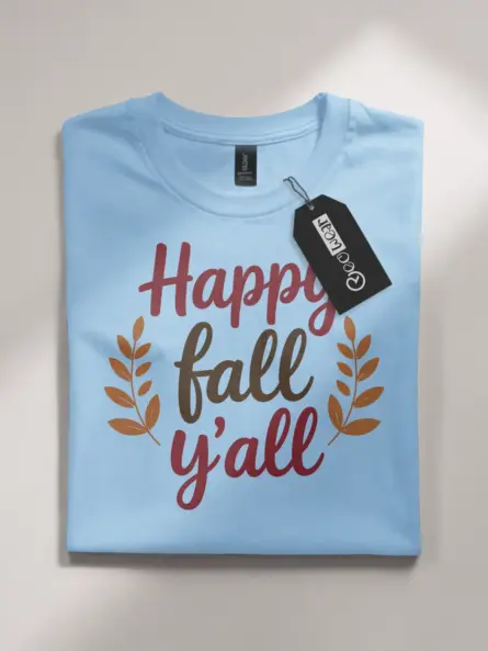 Happy Fall Y’all T-Shirt – Cozy Southern Autumn Quote Tee for Women - Image 4
