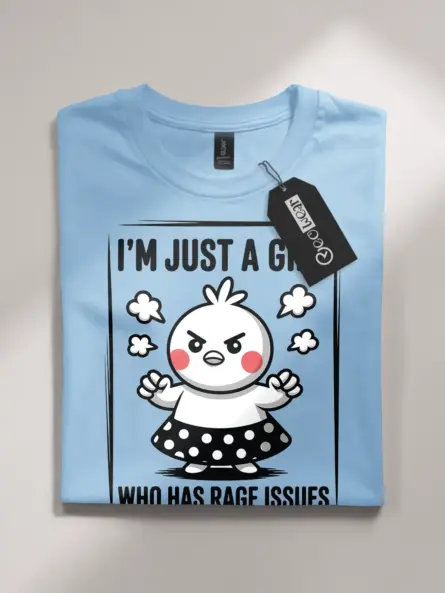 Bold Anger Issues T Shirt – Cute Rage Cartoon Tee for Girls - Image 4