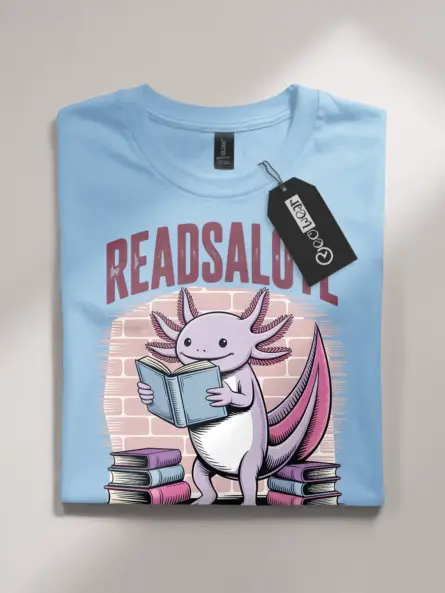 Axolotl Reading Shirt – Funny “Readsalotl” Graphic Tee for Book Lovers - Image 4