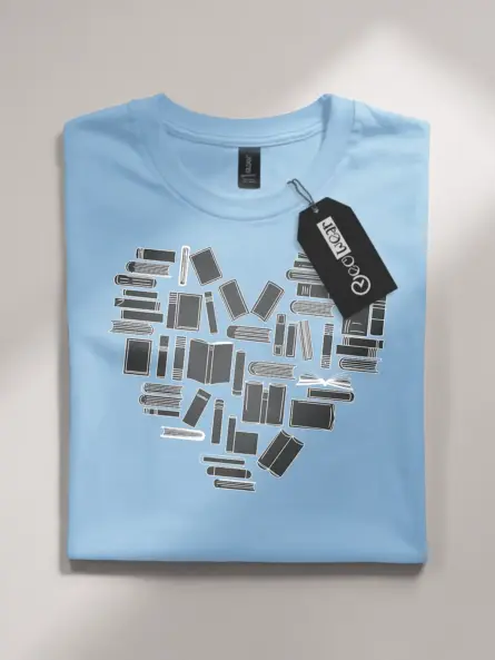 Book Heart Shirt – Stunning Minimalist Tee for Literary Lovers - Image 4