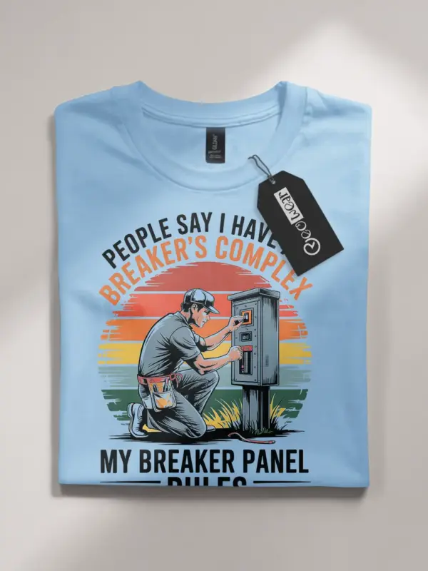 breaker panel t-shirt for electricians