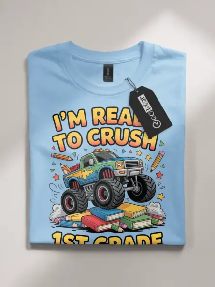 Crush 1st Grade Shirt – Bold Monster Truck Power Tee for Boys - Image 4