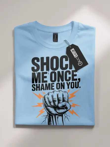 Electrician Distressed T-Shirt with Power Fist & Bold Quote - Image 4