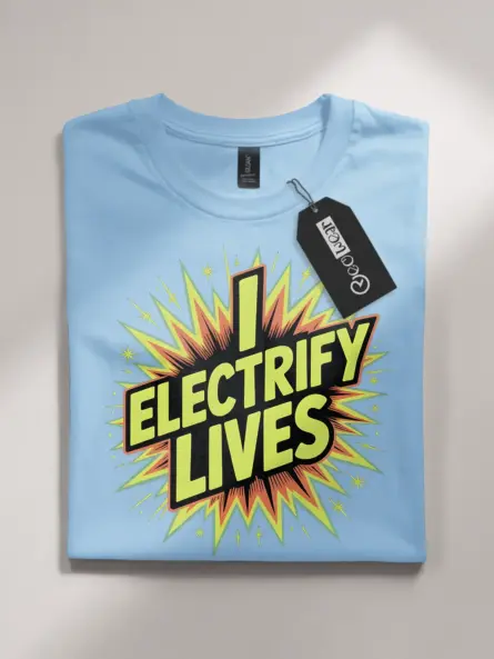Electrician Gift Comic T-Shirt I Electrify Lives - Image 4