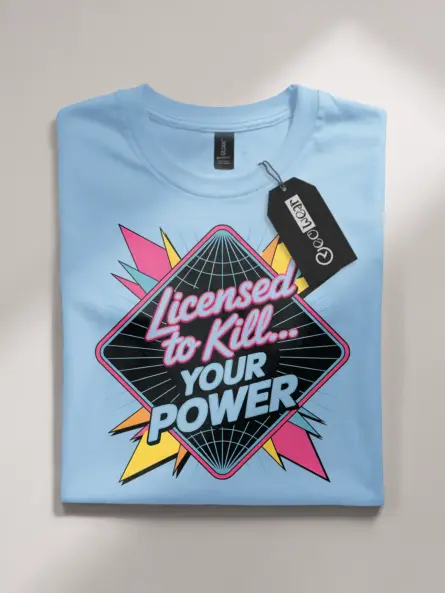 Electrician Neon Retro T-Shirt – Licensed To Kill - Image 4