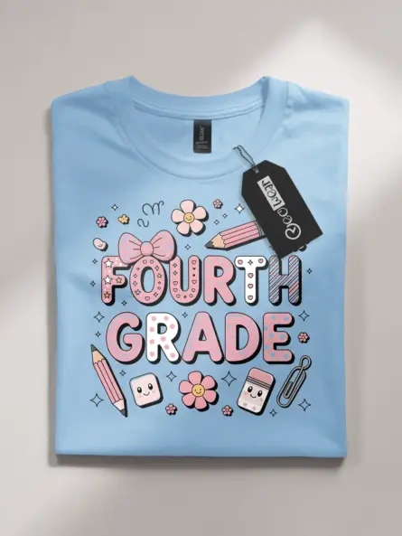 Fourth Grade Shirt – Glitter Kawaii Back to School Tee - Image 4