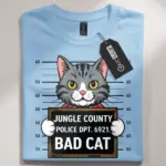 funny cat mugshot t-shirt