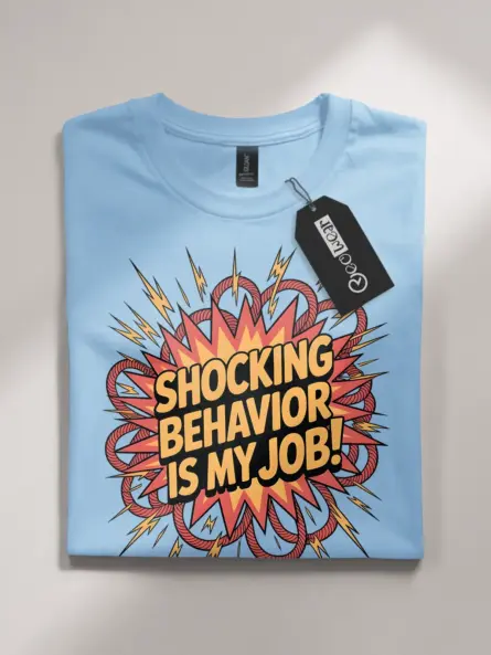 Funny Electrician Humor T-Shirt – Shocking Behavior Is My Job - Image 4