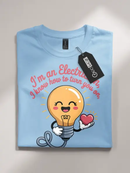 funny electrician pun t-shirt