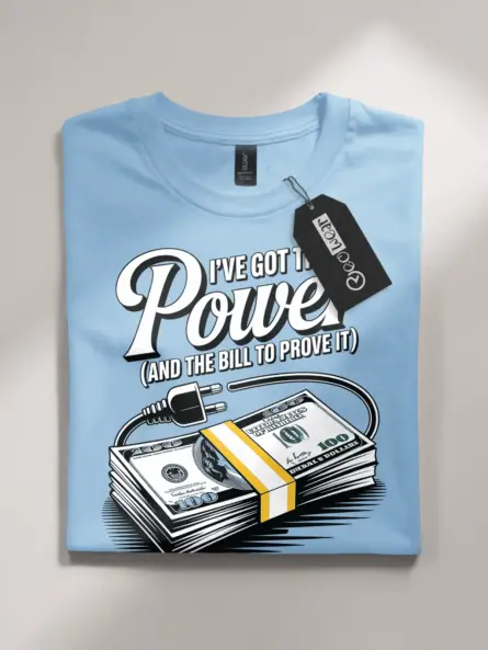 Funny Electrician T-Shirt for Energy Workers Power and Bill Design - Image 4