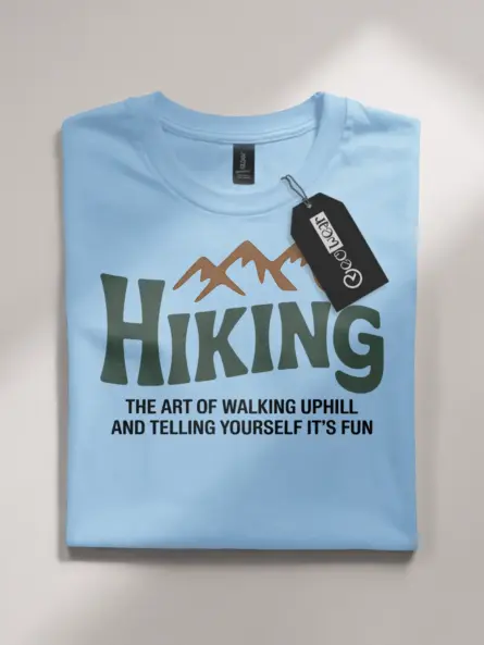 Funny Hiking T-Shirt for Outdoor Lovers – The Art of Walking Uphill - Image 4