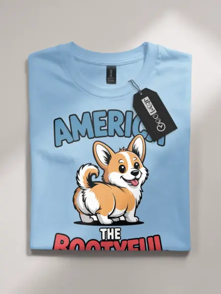 America The Bootyful – Funny Patriotic Dog Shirt for Corgi Fans - Image 7
