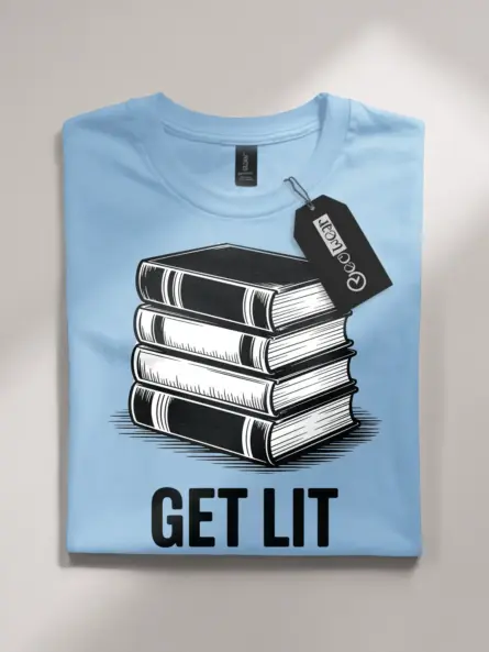 Get Lit Book Shirt – Clever Literary Pun Tee for Readers & Teachers - Image 4